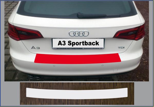 Lackschutzfolie Ladekantenschutz transparent 70 µm für Audi A3 Sportback 2012 - 2016